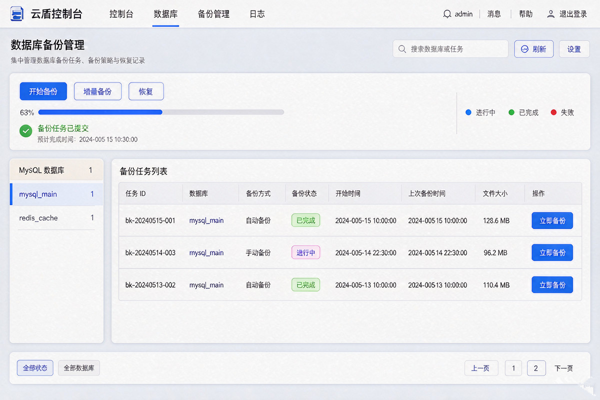 州网站搭建 服务器数据备份操作界面