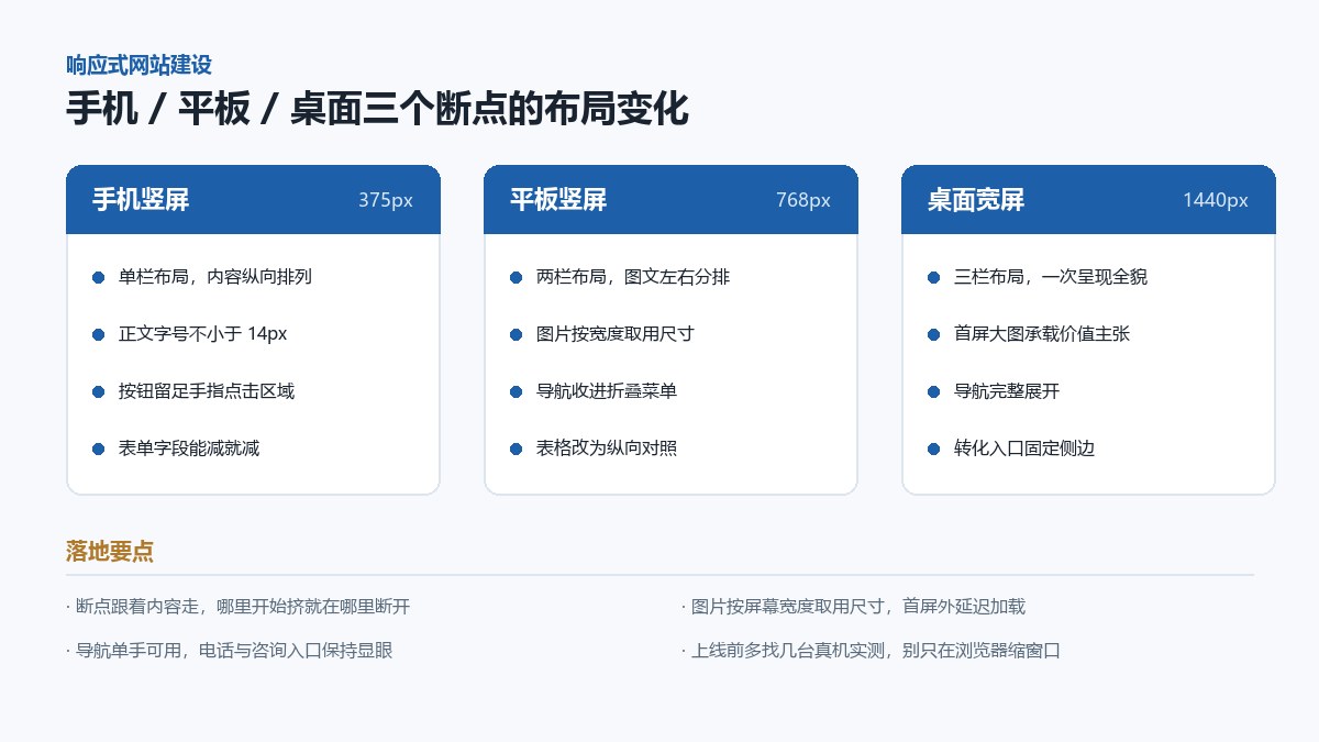 响应式网站建设断点布局图