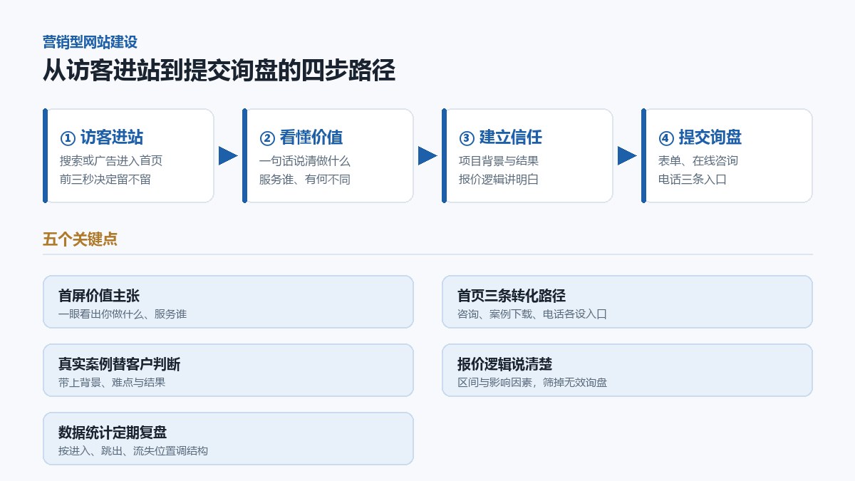 营销型网站建设转化路径图